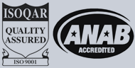 ANAB accredited ISO 9001:2008  to 'Manufacture and Supply rubber mouldings / bondings and complimentary components with full lot traceability to raw material source'